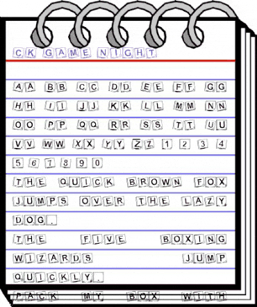 CK Game Night Regular animated font preview