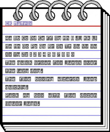 CK Matrix Regular animated font preview