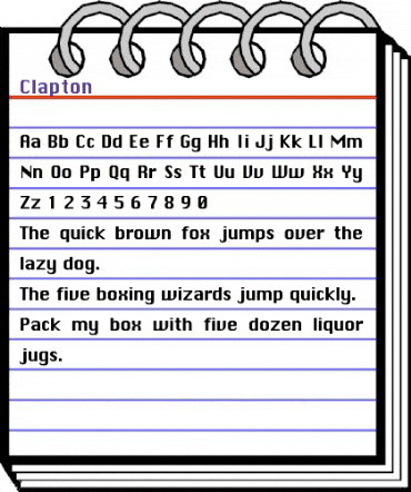Clapton Regular animated font preview