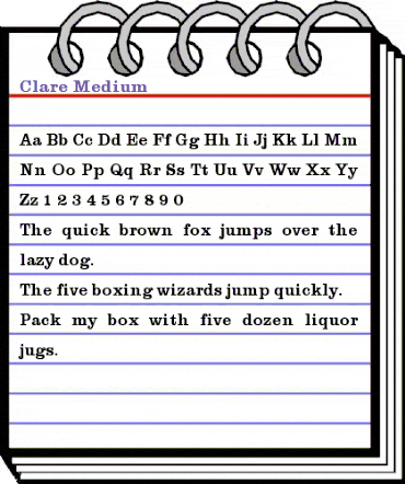 Clare-Medium Regular animated font preview