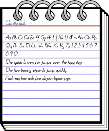 Claritty_Italic Normal animated font preview