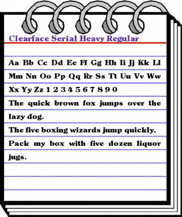 Clearface-Serial-Heavy Regular animated font preview