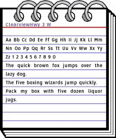 ClearviewHwy-3-W Regular animated font preview