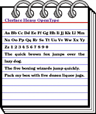 Clerface-Heavy Regular animated font preview