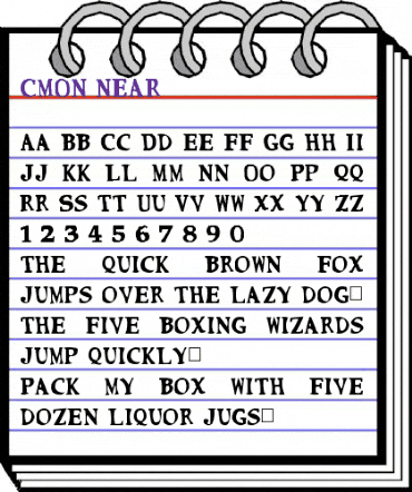 CMON NEAR Normal animated font preview