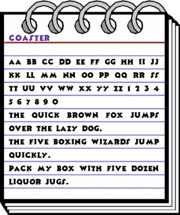 Coaster Regular animated font preview