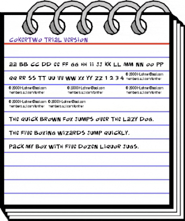 CokerTwo Trial Version animated font preview