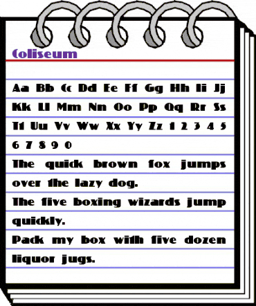 Coliseum Regular animated font preview