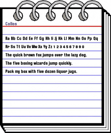 Collos Medium animated font preview