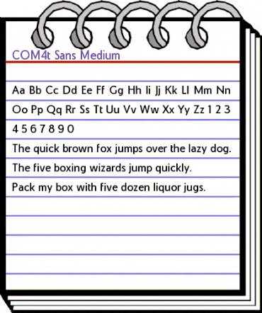COM4t Sans Medium Regular animated font preview