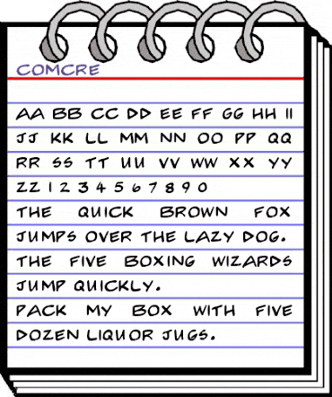 Comcre Regular animated font preview