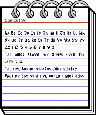 ComicsTwo Regular animated font preview