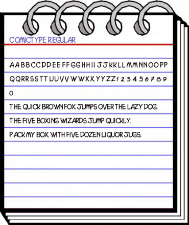 ComicType Regular animated font preview