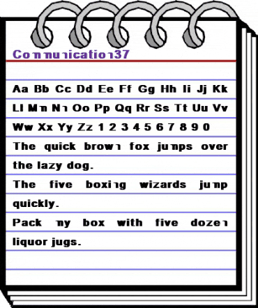 Communication37 Bold animated font preview