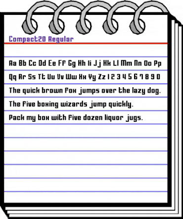 Compact20 Regular animated font preview
