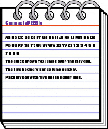 CompactaPEEBla Regular animated font preview
