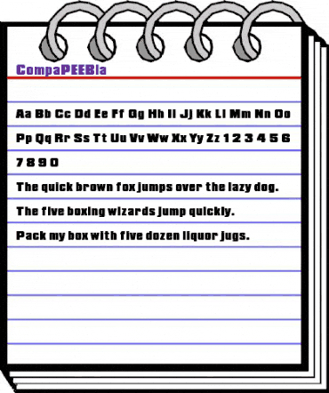 CompaPEEBla Regular animated font preview