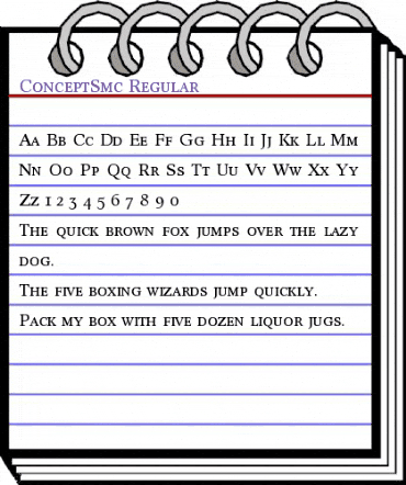 ConceptSmc Regular animated font preview