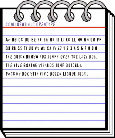 ConfidentialC Regular animated font preview