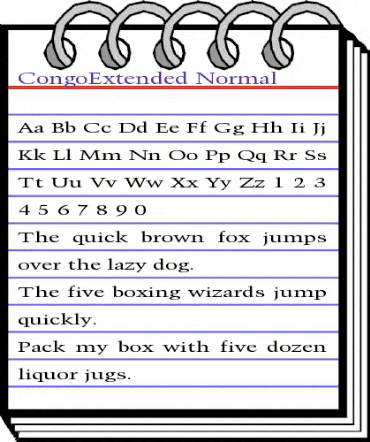 CongoExtended Normal animated font preview