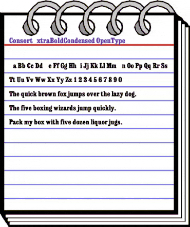 ConsortExtraBoldCondensed Regular animated font preview