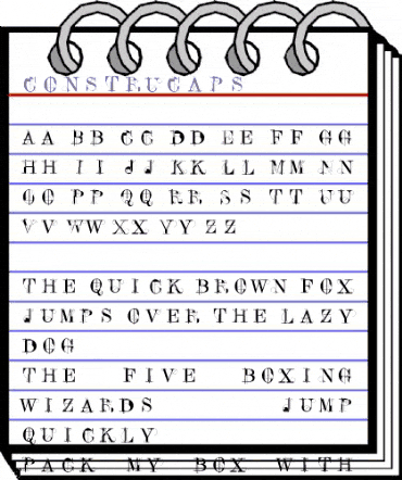 ConstruCaps Regular animated font preview
