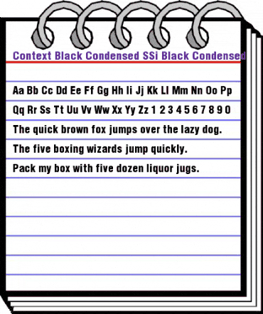 Context Black Condensed SSi Black Condensed animated font preview