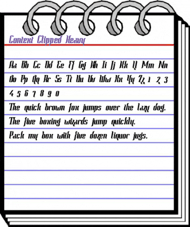 Context Clipped Heavy animated font preview