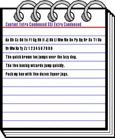 Context Extra Condensed SSi Extra Condensed animated font preview