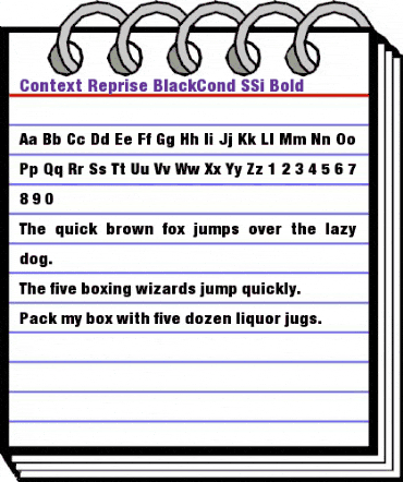 Context Reprise BlackCond SSi Bold animated font preview