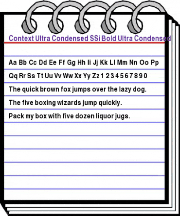 Context Ultra Condensed SSi Bold Ultra Condensed animated font preview