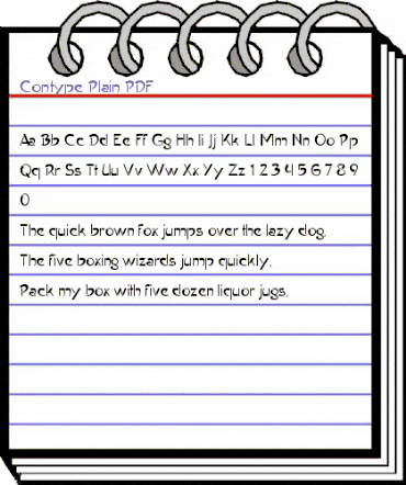 Contype Plain Regular animated font preview