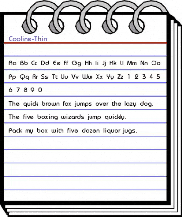 Cooline-Thin Regular animated font preview