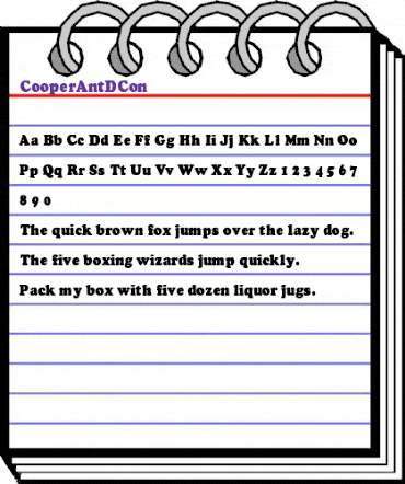 CooperAntDCon Regular animated font preview