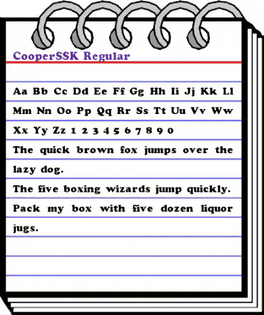 CooperSSK Regular animated font preview