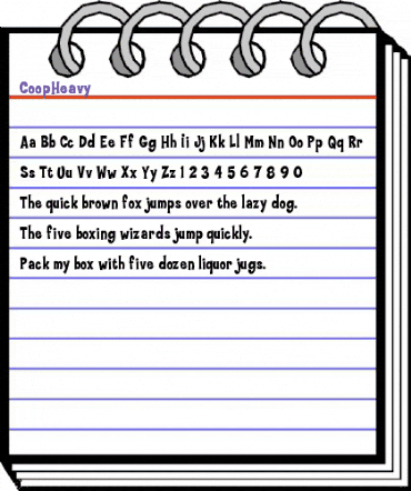 CoopHeavy Medium animated font preview