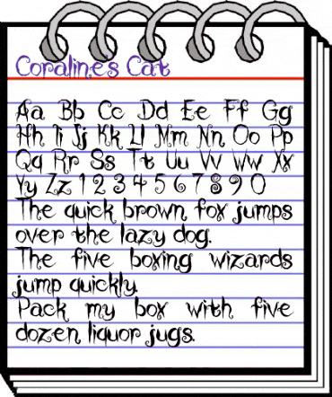 Coraline's Cat Regular animated font preview