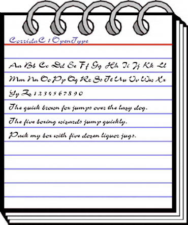 CorridaC Regular animated font preview