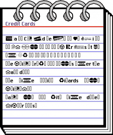 Credit Cards Regular animated font preview