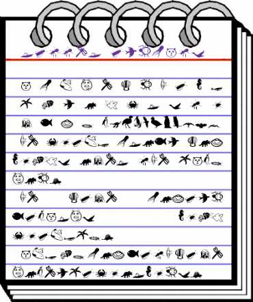 Critter Dingbats Regular animated font preview