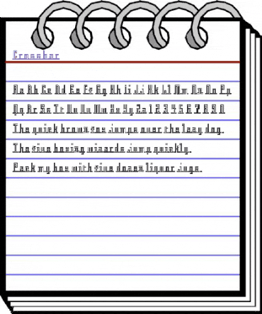 Crossbar Regular animated font preview