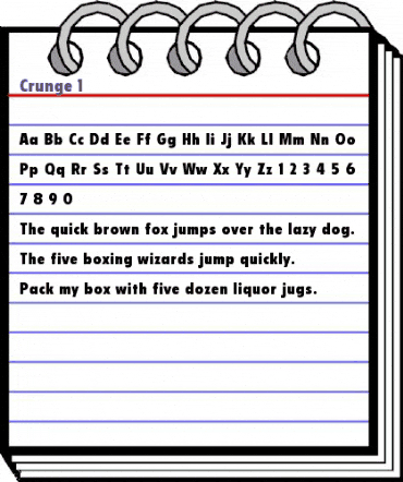 Crunge 1 Regular animated font preview