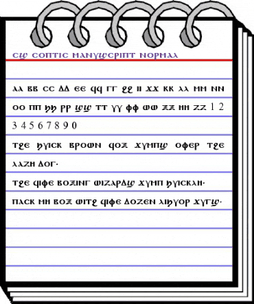 CS Coptic Manuscript Regular animated font preview