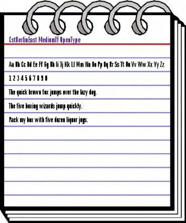 CstBerlinEast MediumTf animated font preview