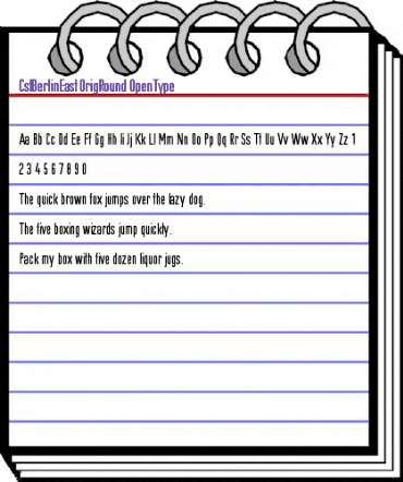 CstBerlinEast OrigRound animated font preview