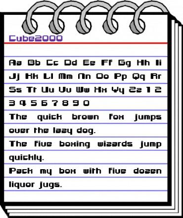 Cube2000 Regular animated font preview