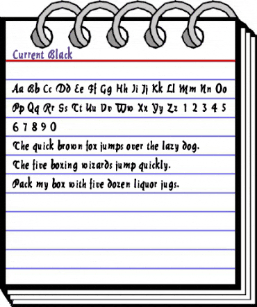 Current-Black Regular animated font preview