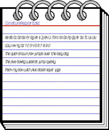Curvature Regular animated font preview
