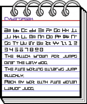 Cyberspeak Regular animated font preview