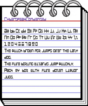 CyberspeakCondensed Regular animated font preview